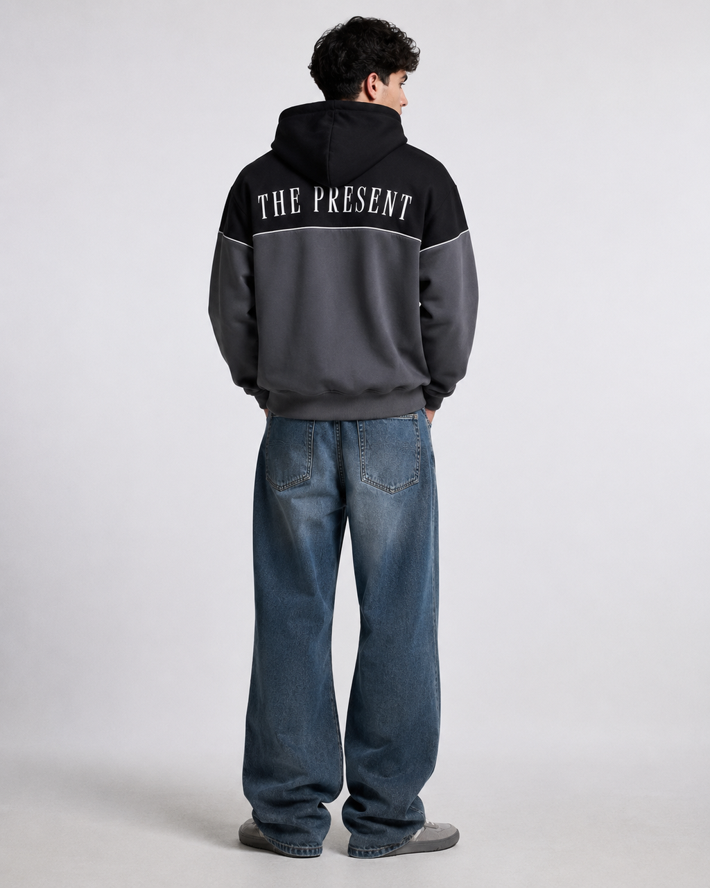 Present Panel Zip Hoodie - Core Grey