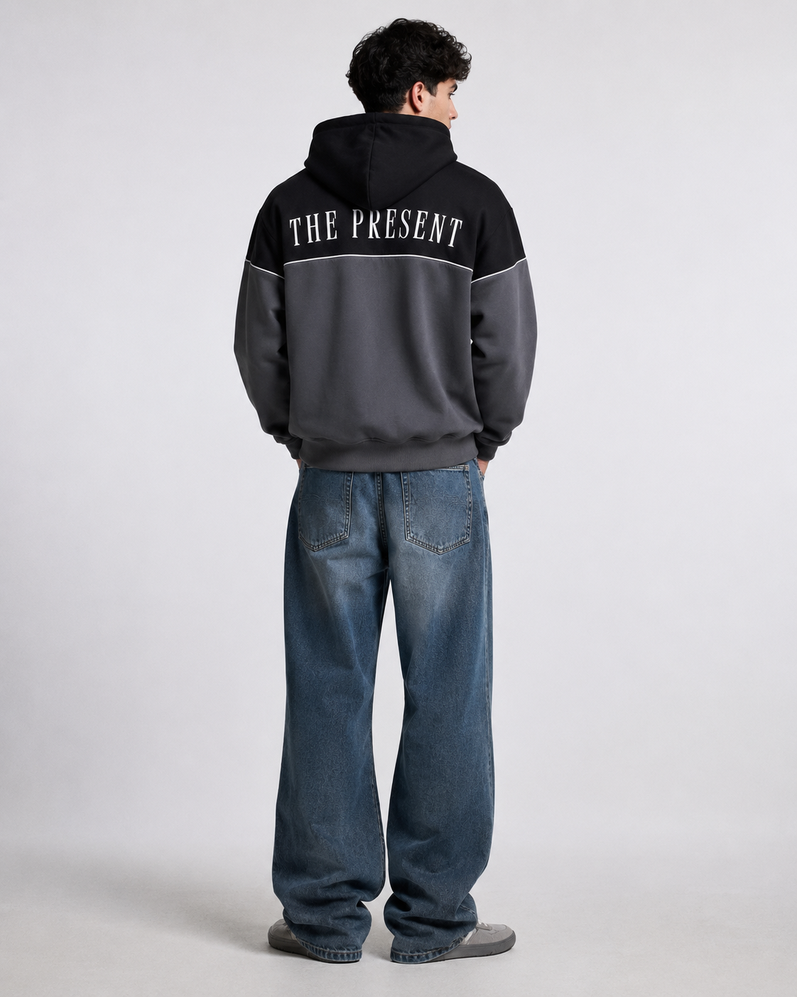 Present Panel Zip Hoodie - Core Grey